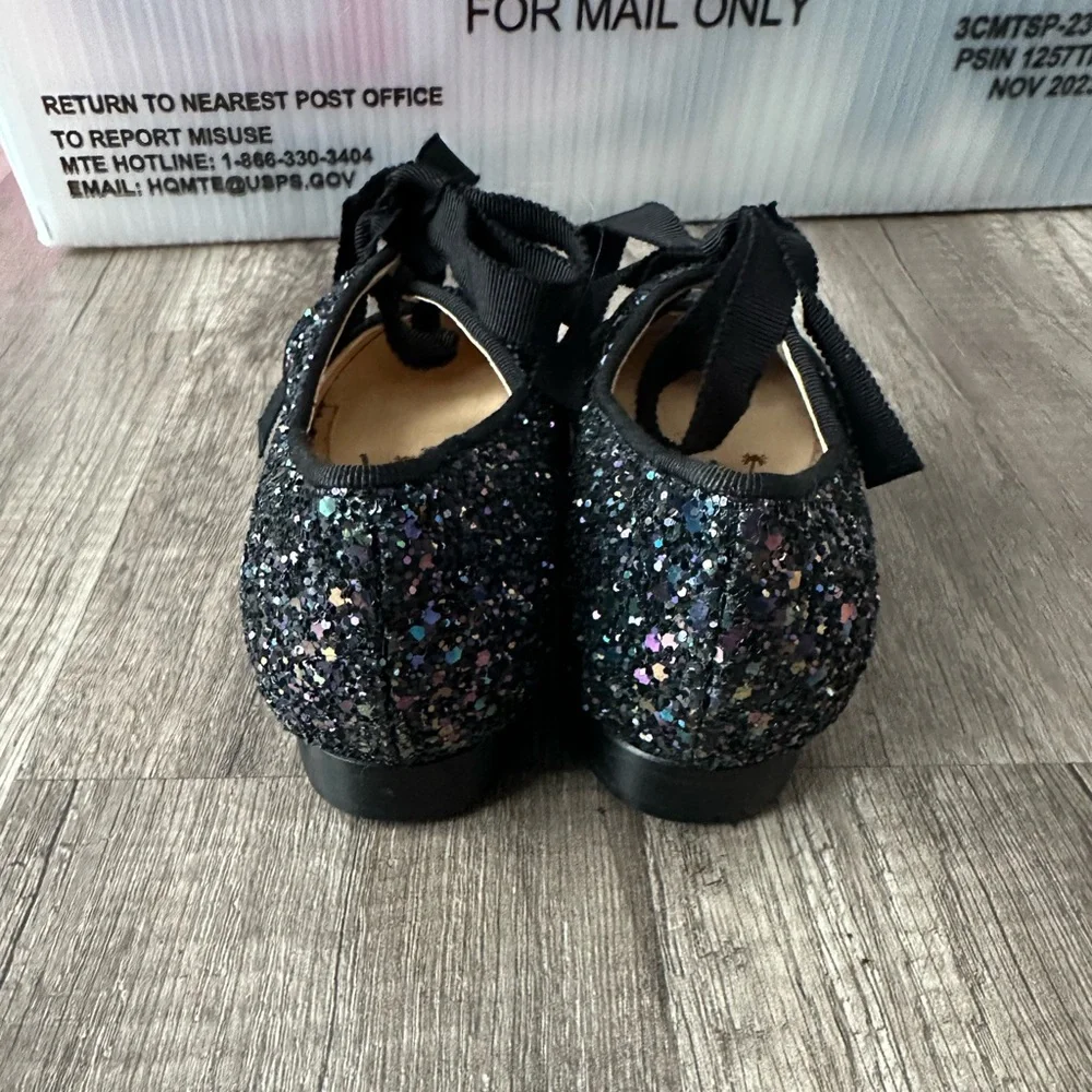 Charlotte Olympia INCY OLIVIA toddler Flats Blue GLITTER  Mary Jane 25